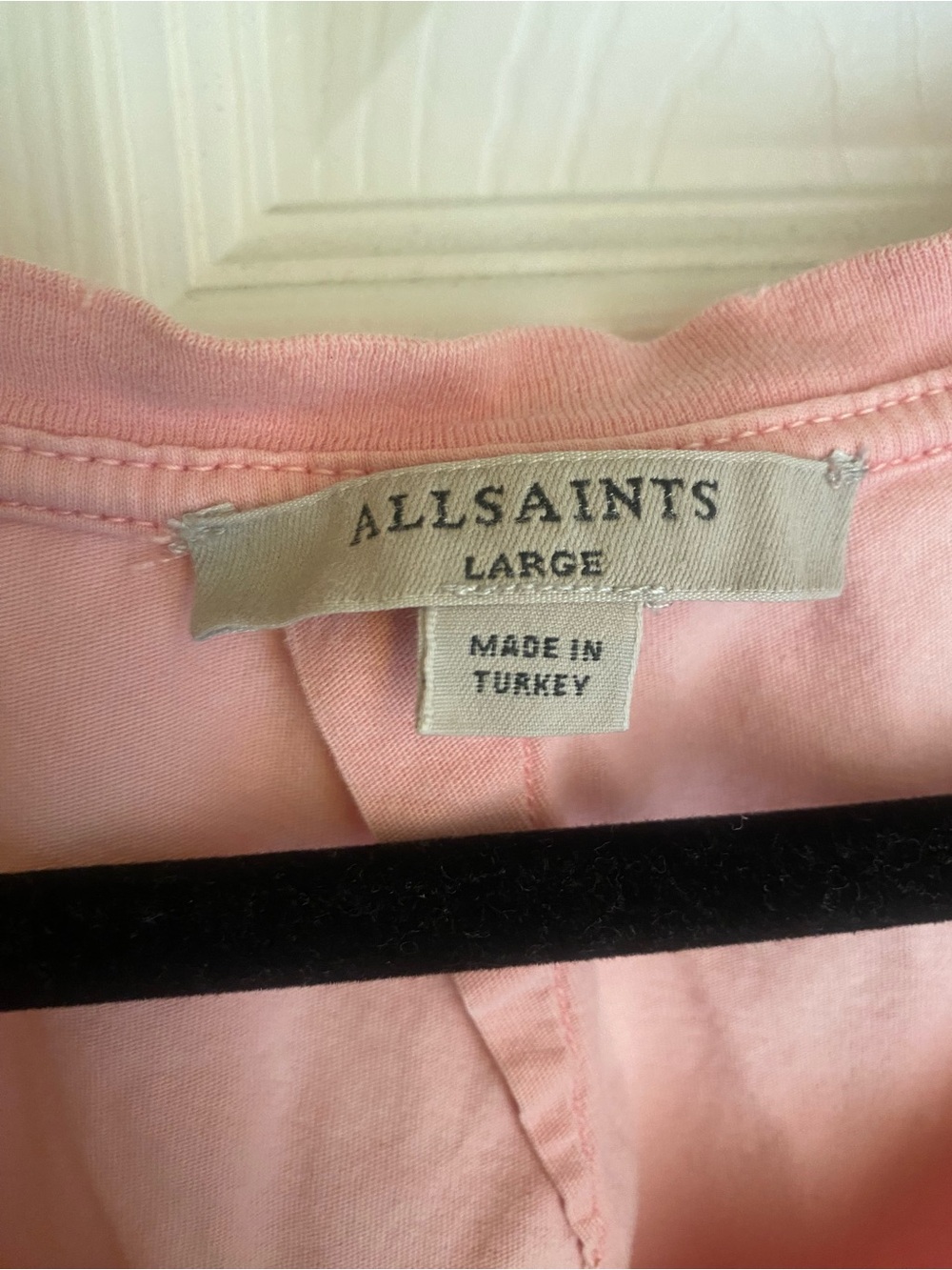 AllSaints Dusty Pink Scoop Neck Short Sleeve Tee - Picture 2 of 3